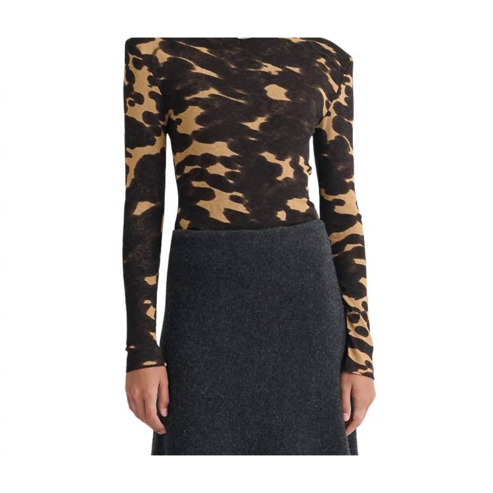 NEW NANUSHKA nayeli turtleneck top in midnight mocha apricot